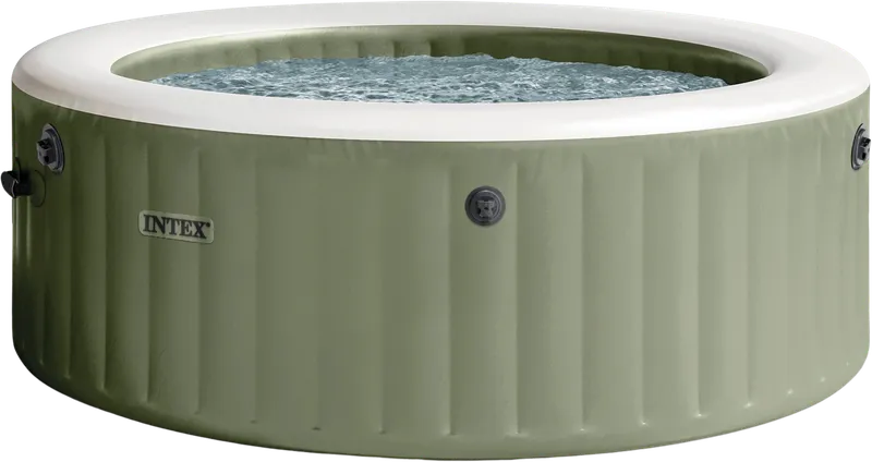 Intex aufblasbarer Whirlpool Intex Whirlpool PureSPA Bubble Massage Olive Green Ø 196 x 71 cm - 4 Personen.