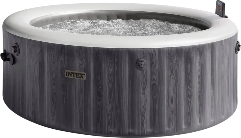 Intex aufblasbarer Whirlpool Intex Whirlpool PureSPA Bubble Greywood Deluxe Ø 196 x 71 cm - 4 Personen.