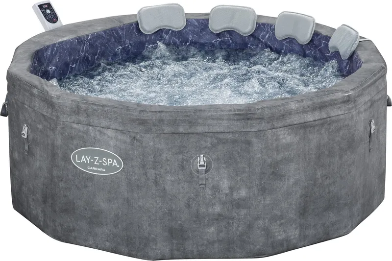 Lay-Z-Spa aufblasbarer Whirlpool Energiespar LAY-Z-SPA® Carrara AirJet Ø 170 x 65 cm - 6 Personen.