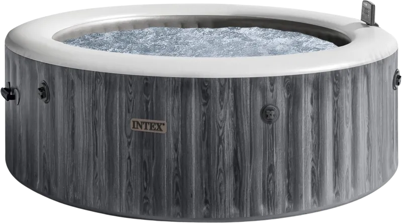 Intex aufblasbarer Whirlpool Intex Whirlpool PureSPA Bubble Greywood Deluxe Ø 216  x 71 cm - 6 Personen.